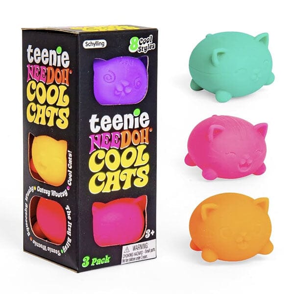 Nee Doh Cool Cats Squishy Fidget Stress Ball Toys Colors Ship Assorted