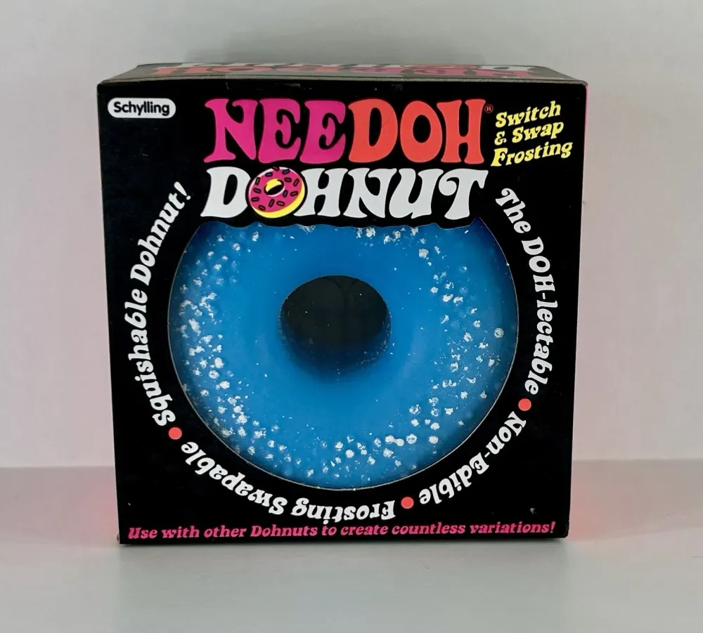 Nee-Doh DohNut Squishy Stress Ball Sugar Donut Blue — photo 2