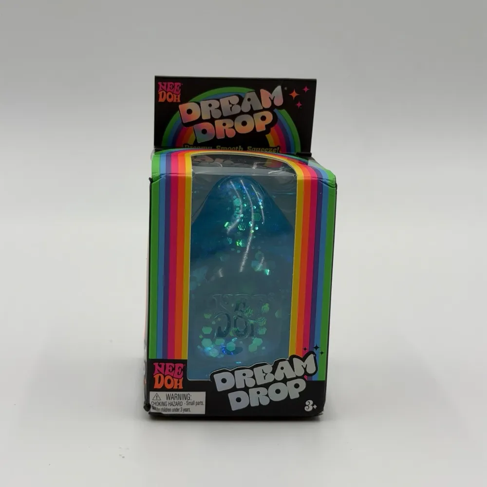 Blue Nee-Doh Dream Drop Glitter Teardrop