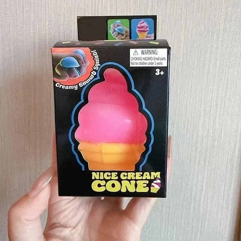 Nee-Doh Nice Cream Cone Ice Cream Swirl Pink