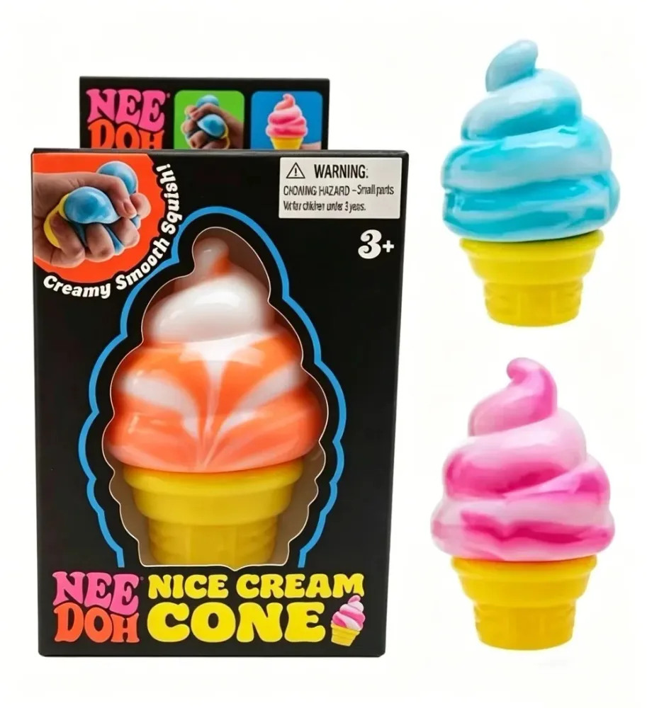 Nee-Doh Nice Cream Cone Pink Ice Cream Squishy — photo 2