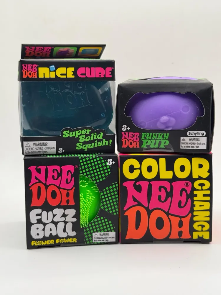 Schylling Nee-Doh Nice Cube & Funky Pup Bundle