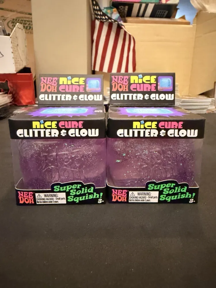 Nee-Doh Nice Cube Glitter and Glow Blue — photo 2