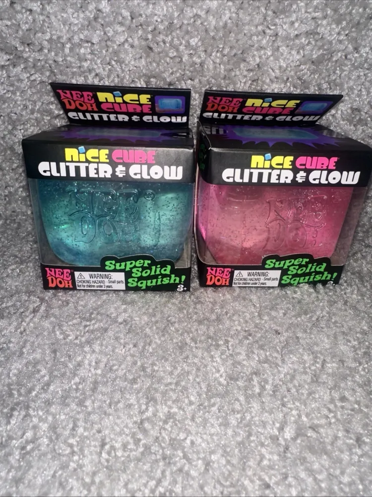 Nee-Doh Nice Cube Glitter and Glow Blue — photo 3