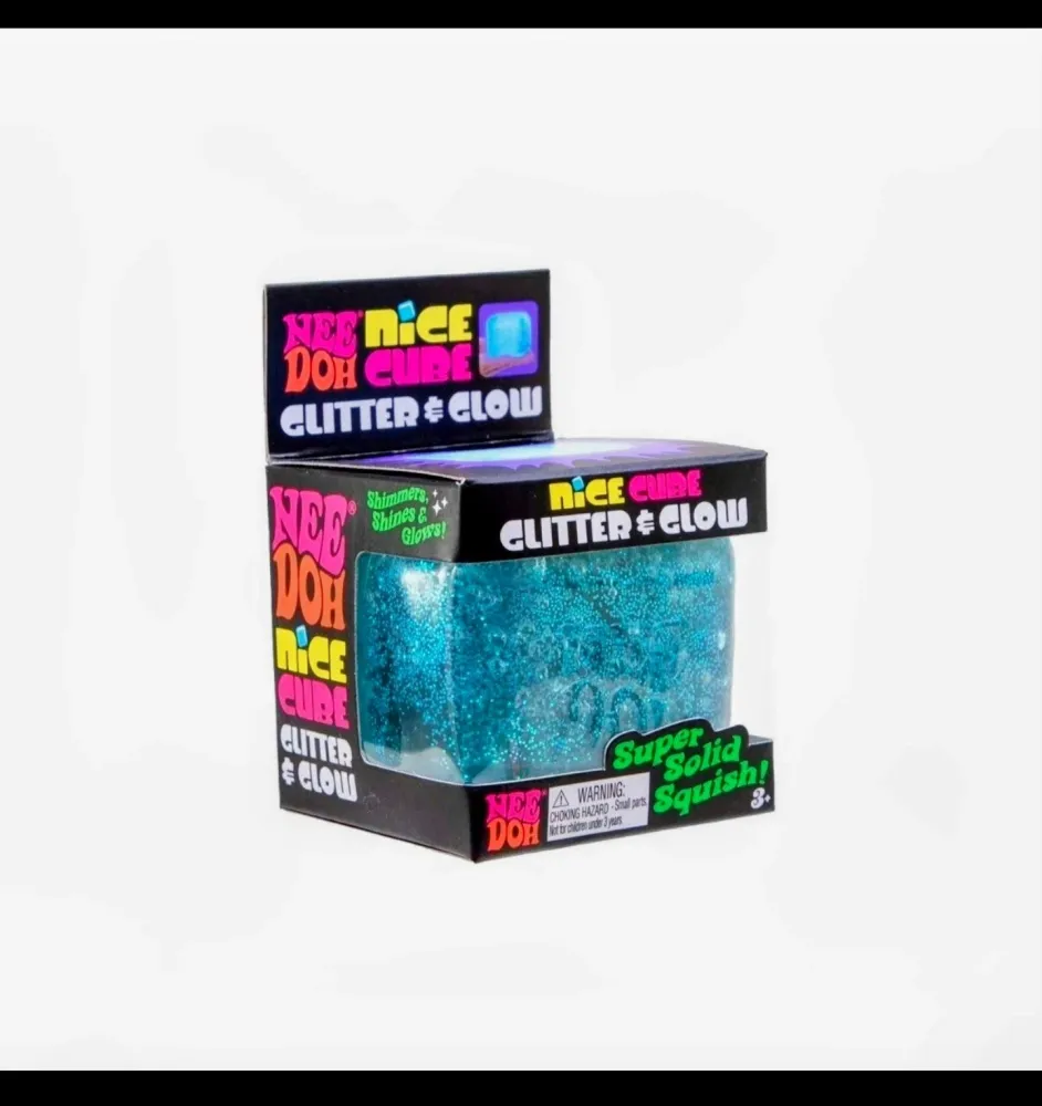Nee-Doh Nice Cube Glitter and Glow Blue — photo 6