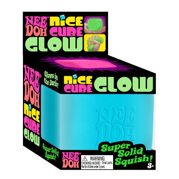 Nee Doh Nice Cube GLOW Squishy Fidget Stress Ball
