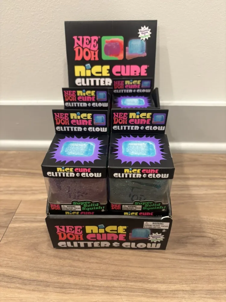 Nee Doh Nice Cube GLOW Squishy Fidget Stress Ball — photo 2