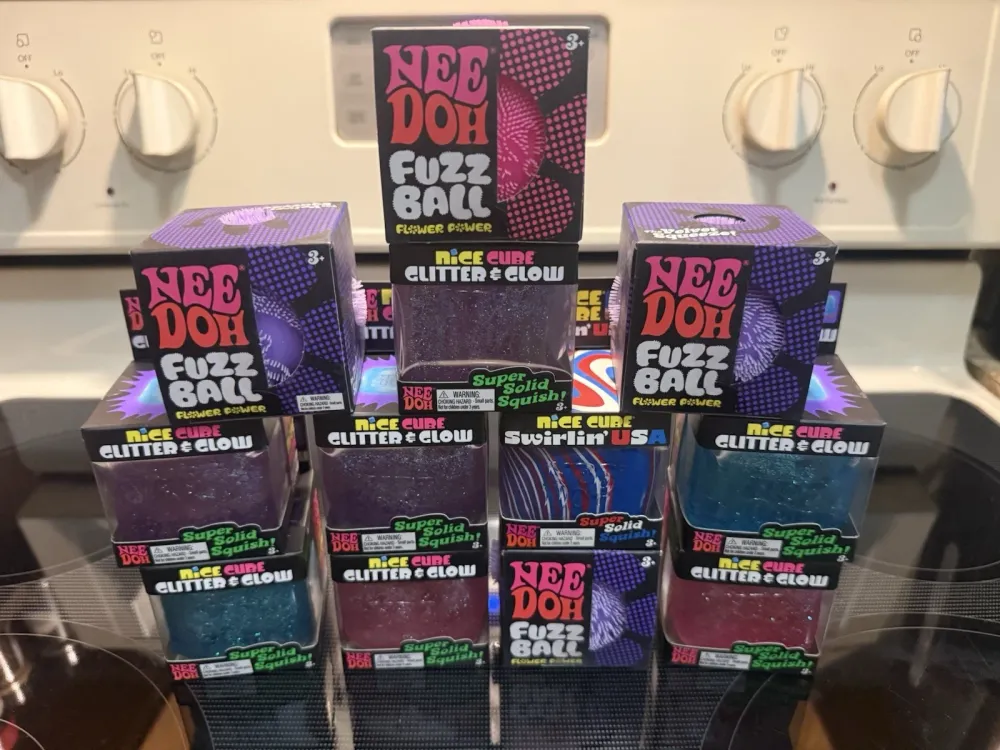 Nee Doh Nice Cube GLOW Squishy Fidget Stress Ball — photo 4