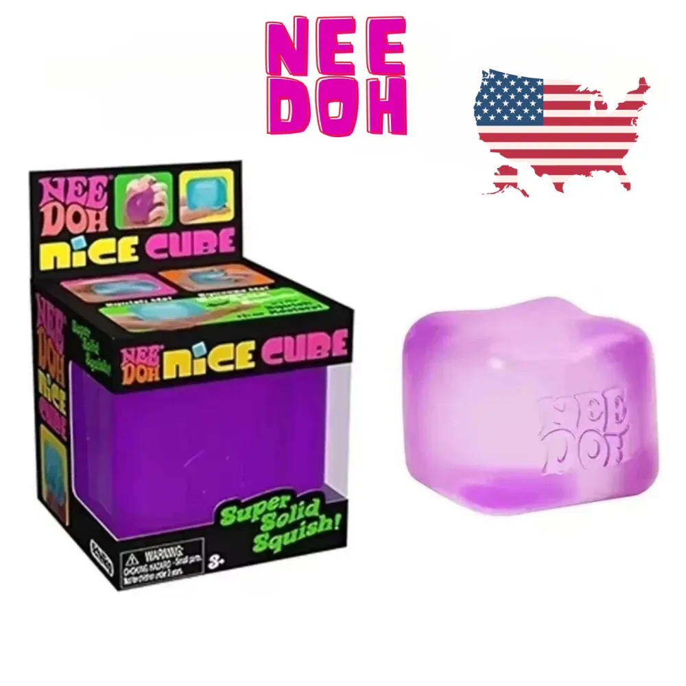 Nee-Doh Nice Cube Super Solid Squish (Purple)