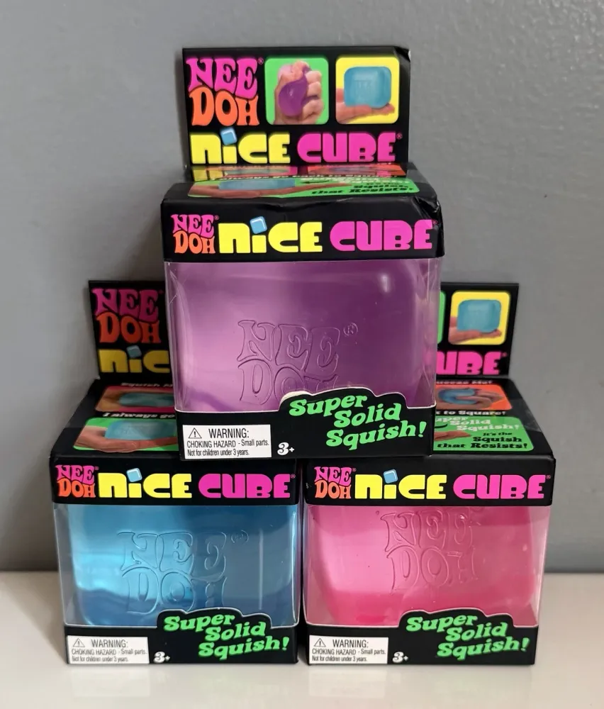 Schylling Nee-Doh Nice Cube Super Solid Squish Lot