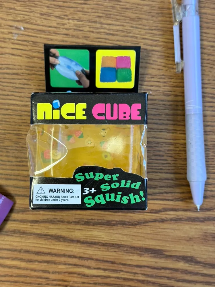 Nee-Doh Nice Cube Yellow Squishy