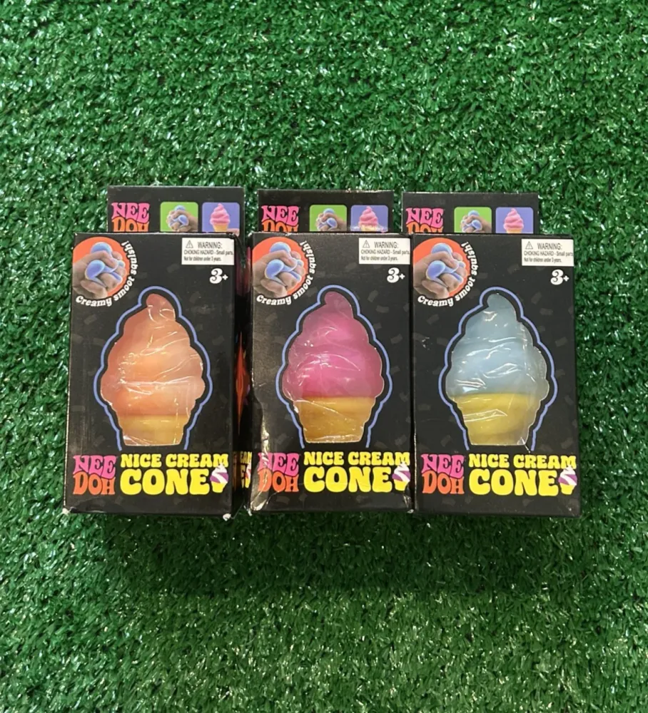 Nee Doh Nice Ice Cream Cone Squishy Lot