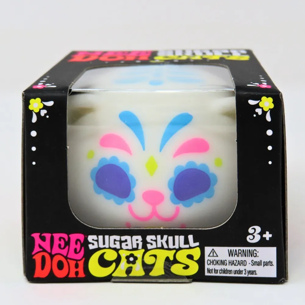 Schylling NeeDoh Sugar Skull Cat Stress Ball