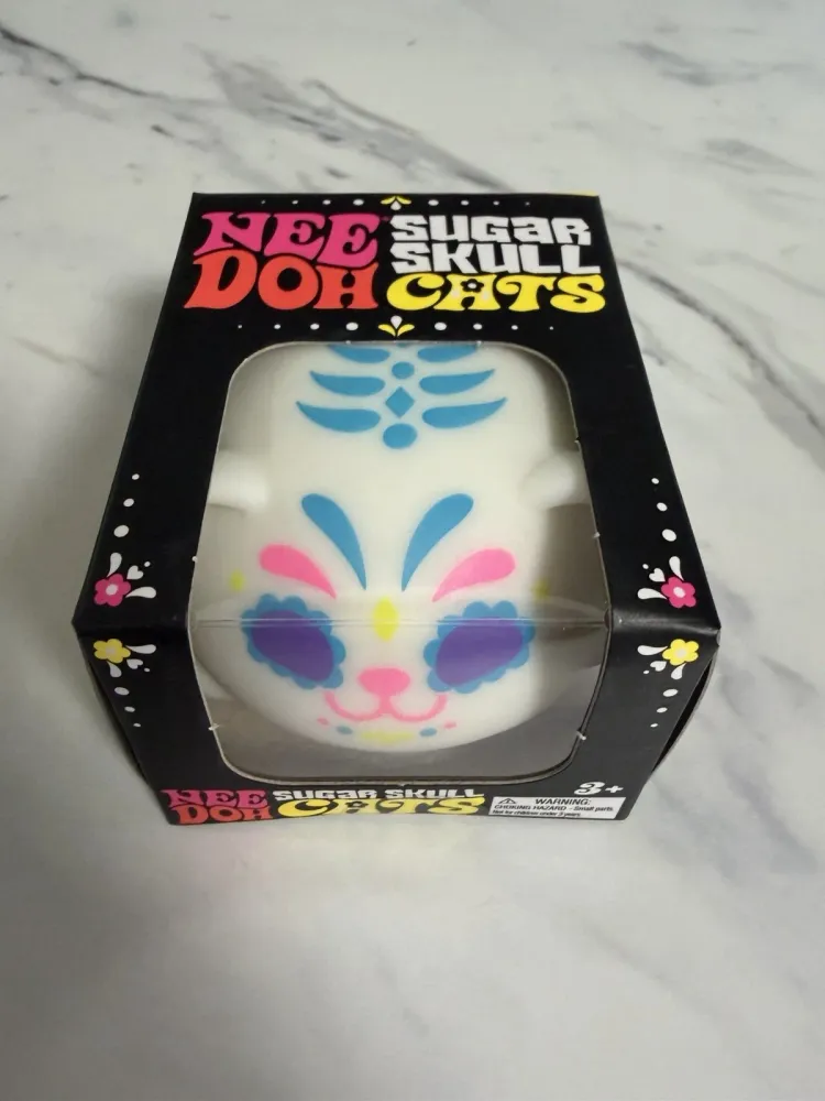 Nee Doh Sugar Skull Cats Squishy Fidget Toy