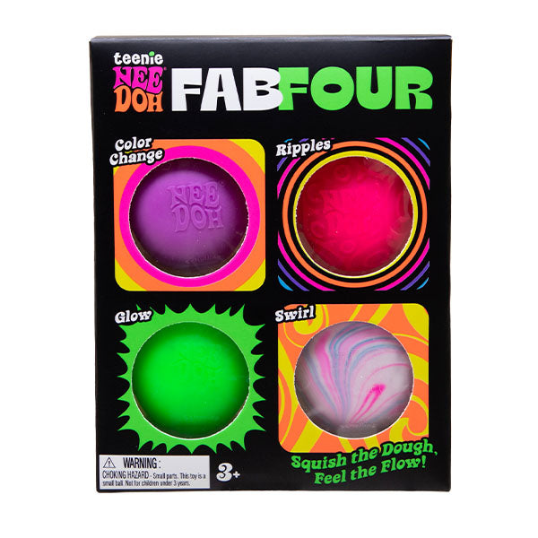 Nee Doh Teenie Fab Four Mini Stress Balls Squishy Fidget Toys Colors Ship Assorted