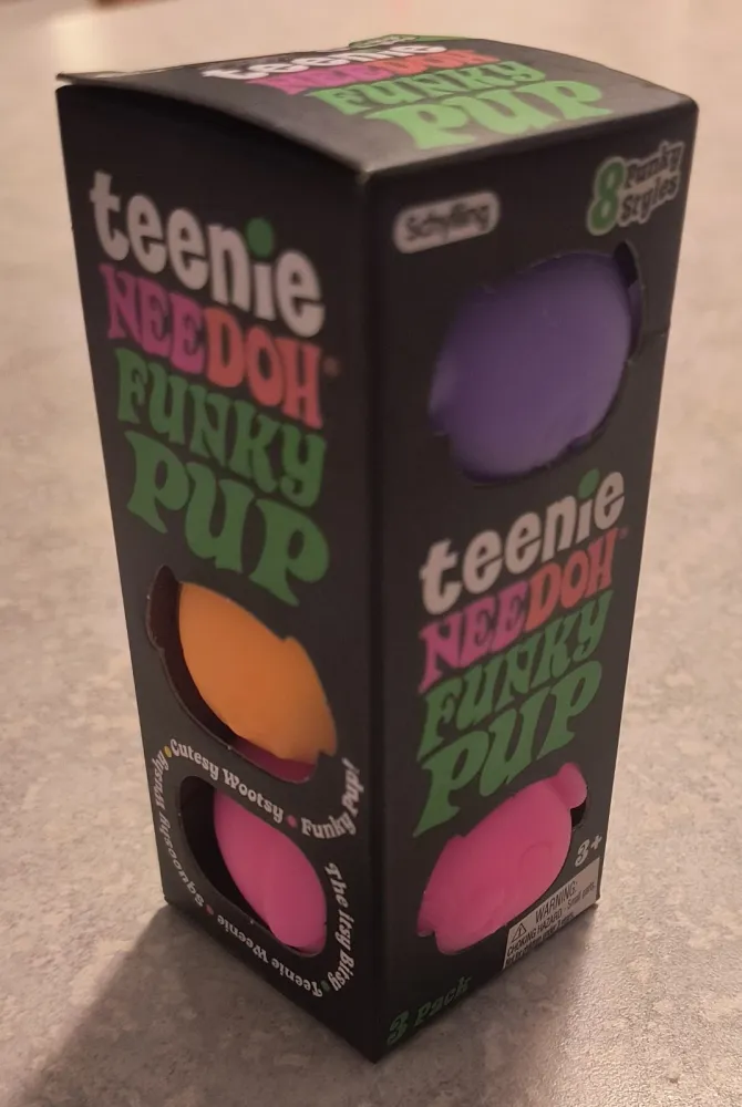 Nee-Doh Teenie Funky Pup Squishy 3 Pack