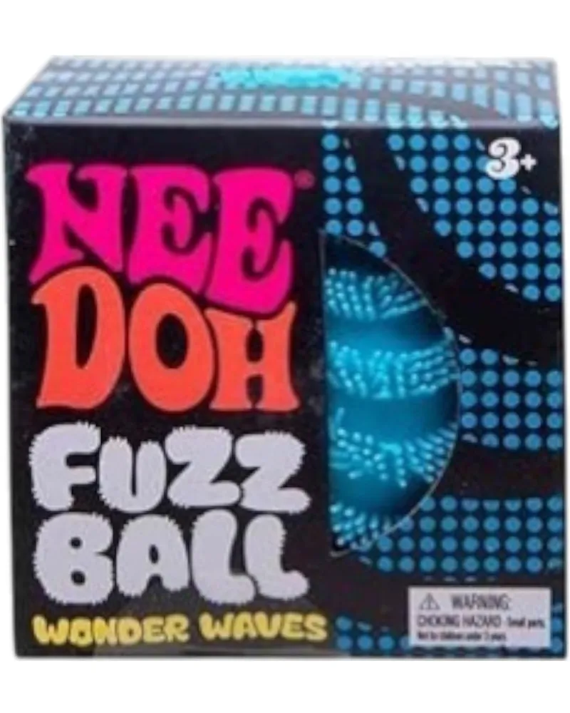 NeeDoh Fuzz Ball Wonder Waves Squishy Fidget Toy Blue