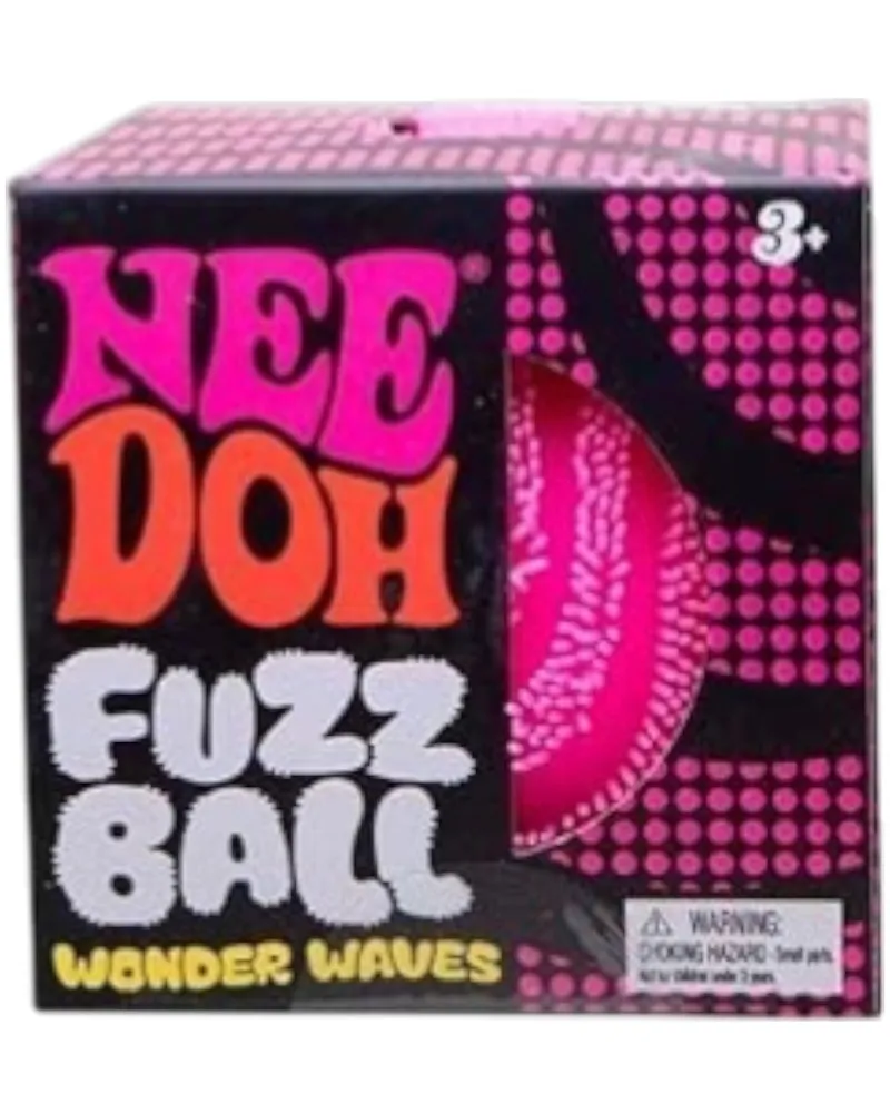 NeeDoh Fuzz Ball Wonder Waves Squishy Fidget Toy Pink