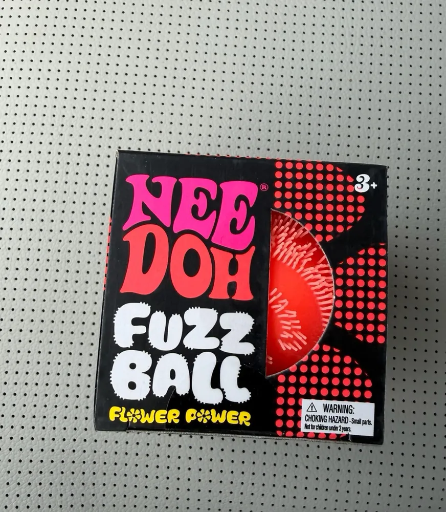 Needoh Fuzzball Flower Power Orange