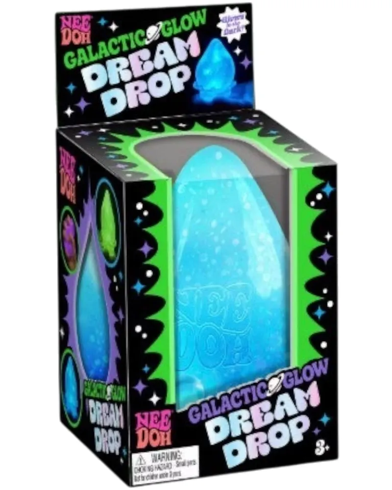 NeeDoh Galactic Glow Dream Drop Squishy Fidget Toy Galacti-Blue