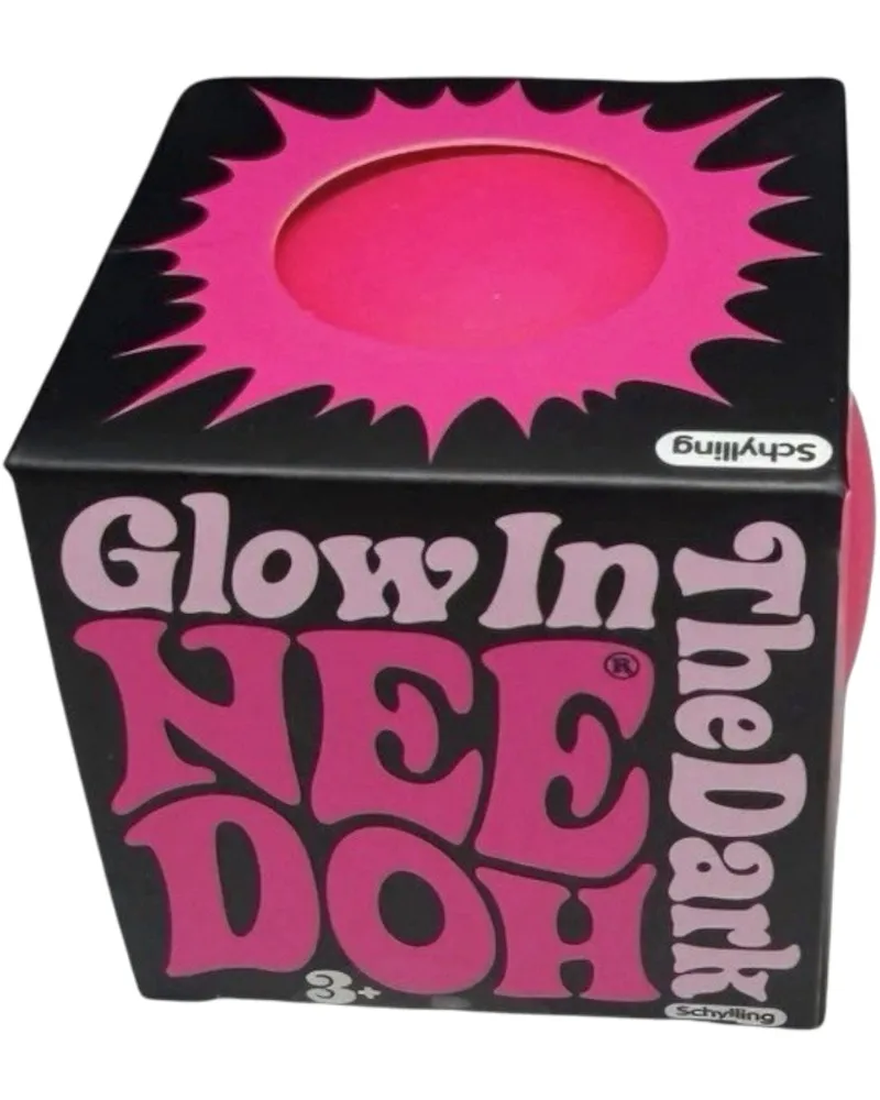 NeeDoh Glow in the Dark Squishy Fidget Toy Pink