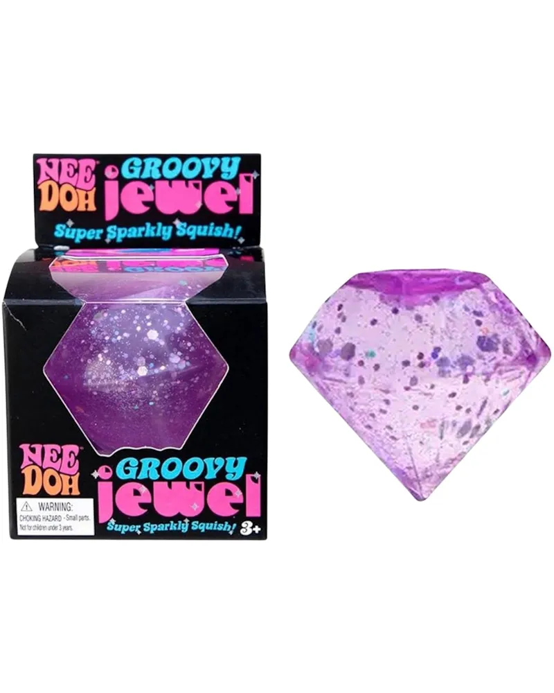 NeeDoh Groovy Jewel Squishy Fidget Toy Purple