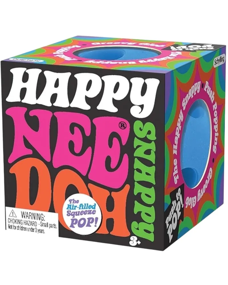 NeeDoh Happy Snappy Ball Squishy Fidget Toy Blue