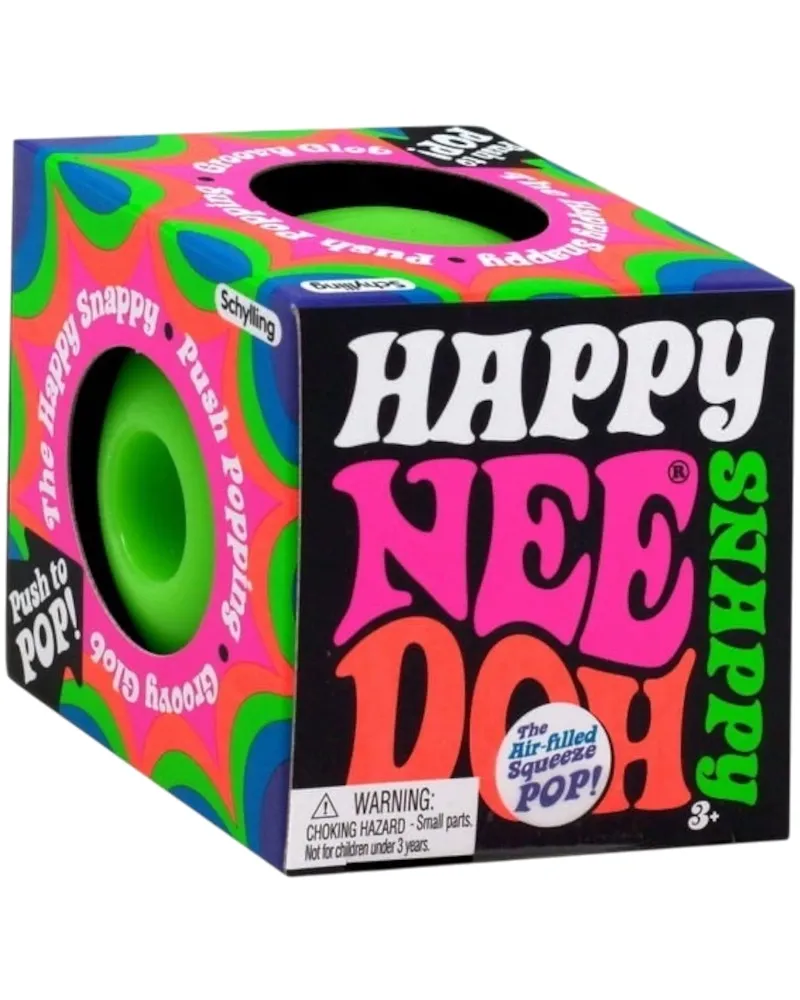 NeeDoh Happy Snappy Ball Squishy Fidget Toy Green
