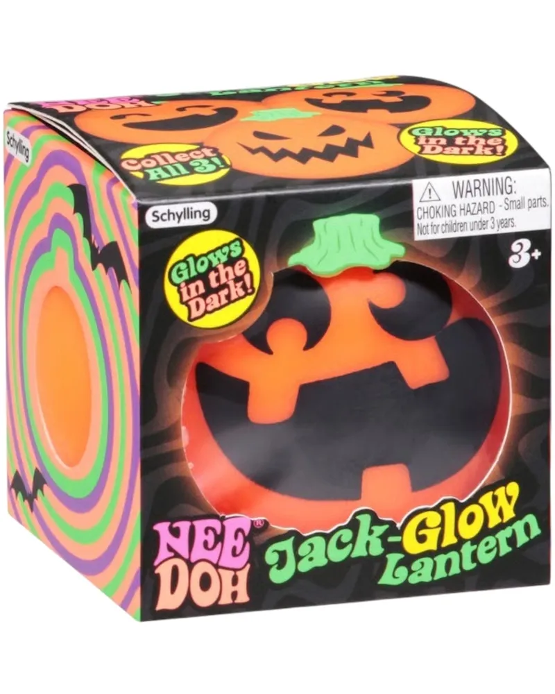 NeeDoh Jack Glow Lantern Squishy Fidget Toy Happy Face with Teeth