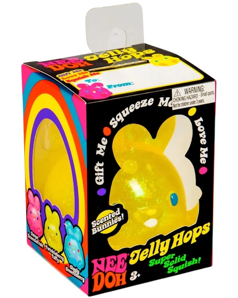 NeeDoh Jelly Hops Scented Bunny Squishy Fidget Toy Yellow