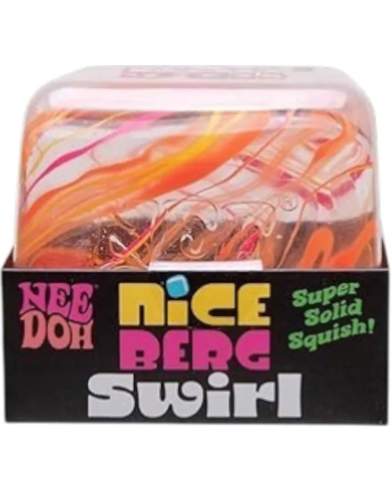 NeeDoh Jumbo Swirl Nice Berg Squishy Fidget Toy Orange