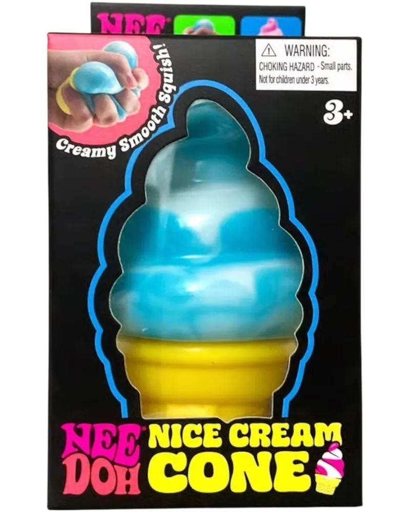 NeeDoh Nice Cream Ice Cream Cone Squishy Fidget Toy Blue