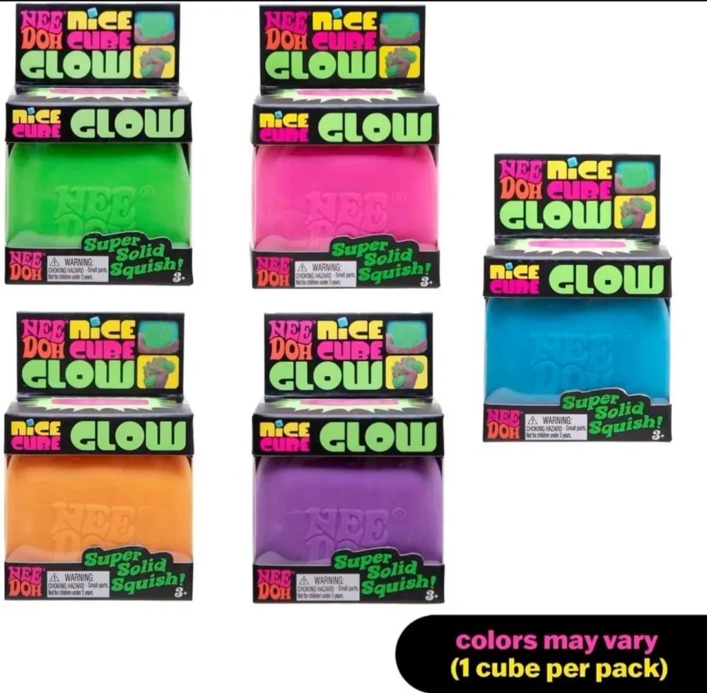 NeeDoh Nice Cube Glow Squishy Fidget Toy Green — photo 2