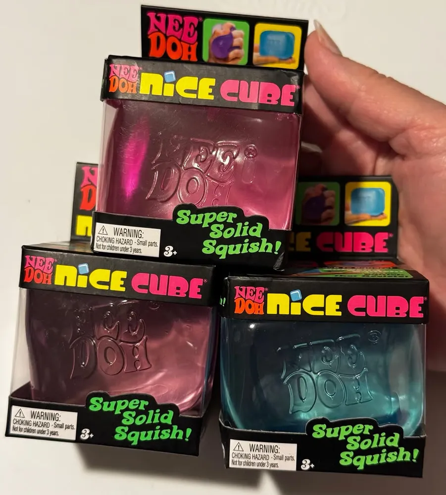 NeeDoh Nice Cube Trio Set (Pink, Purple, Blue)