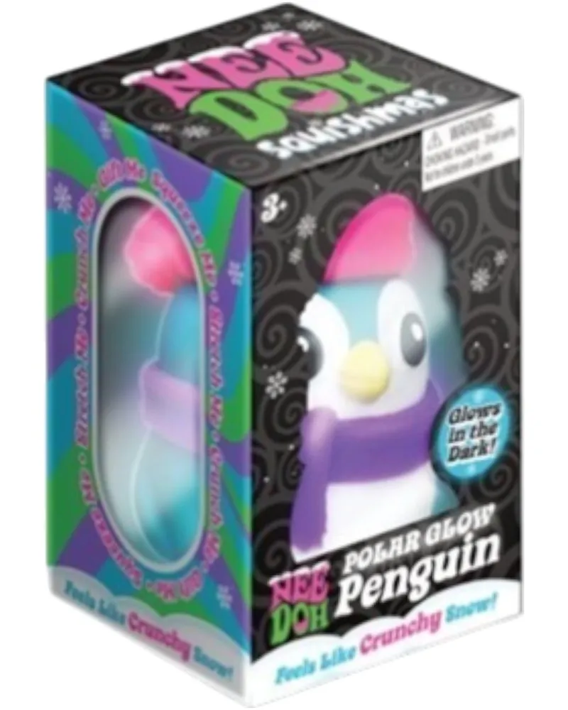 NeeDoh Polar Glow Penguin Squishy Fidget Toy