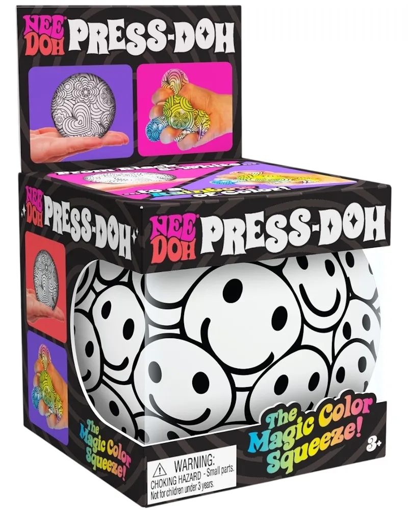 NeeDoh Smiley Face Press-Doh Squishy Fidget Toy