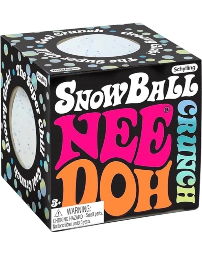 NeeDoh Snowball Crunch Squishy Fidget Toy White