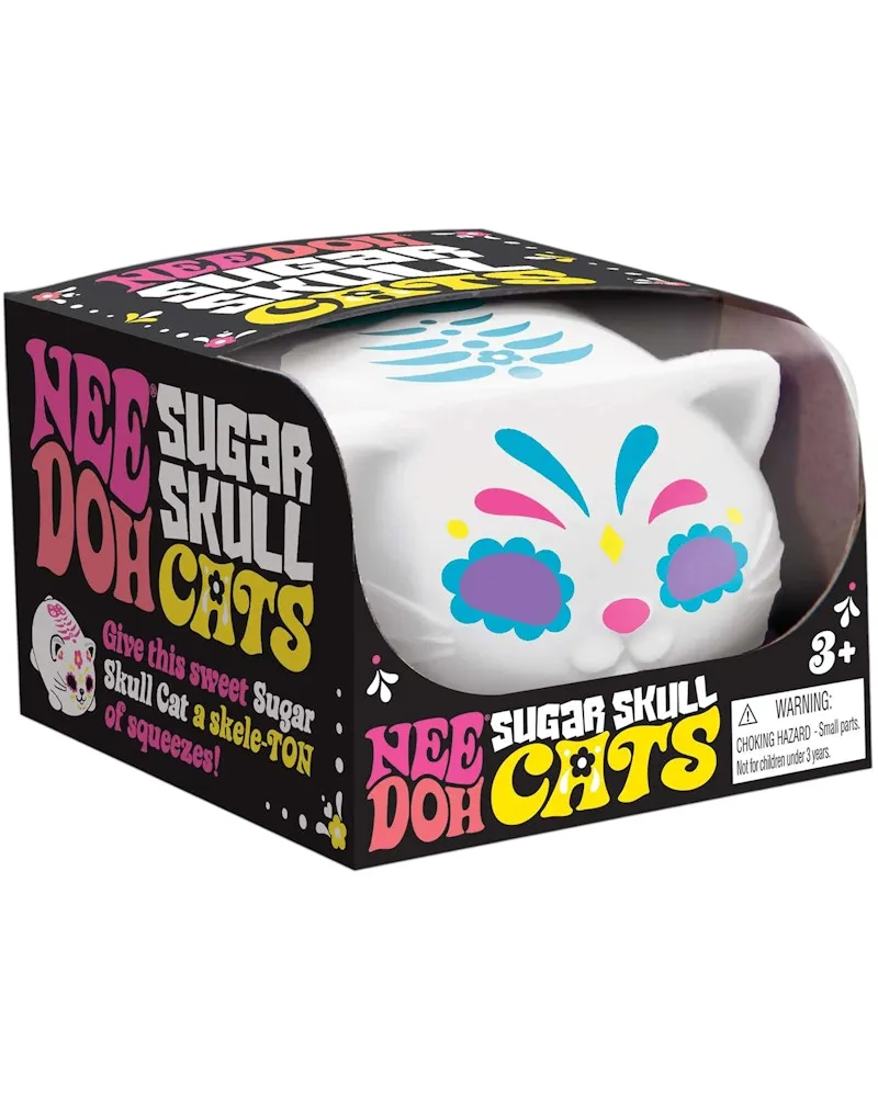 NeeDoh Sugar Skull Cool Cats Squishy Fidget Toy Blue