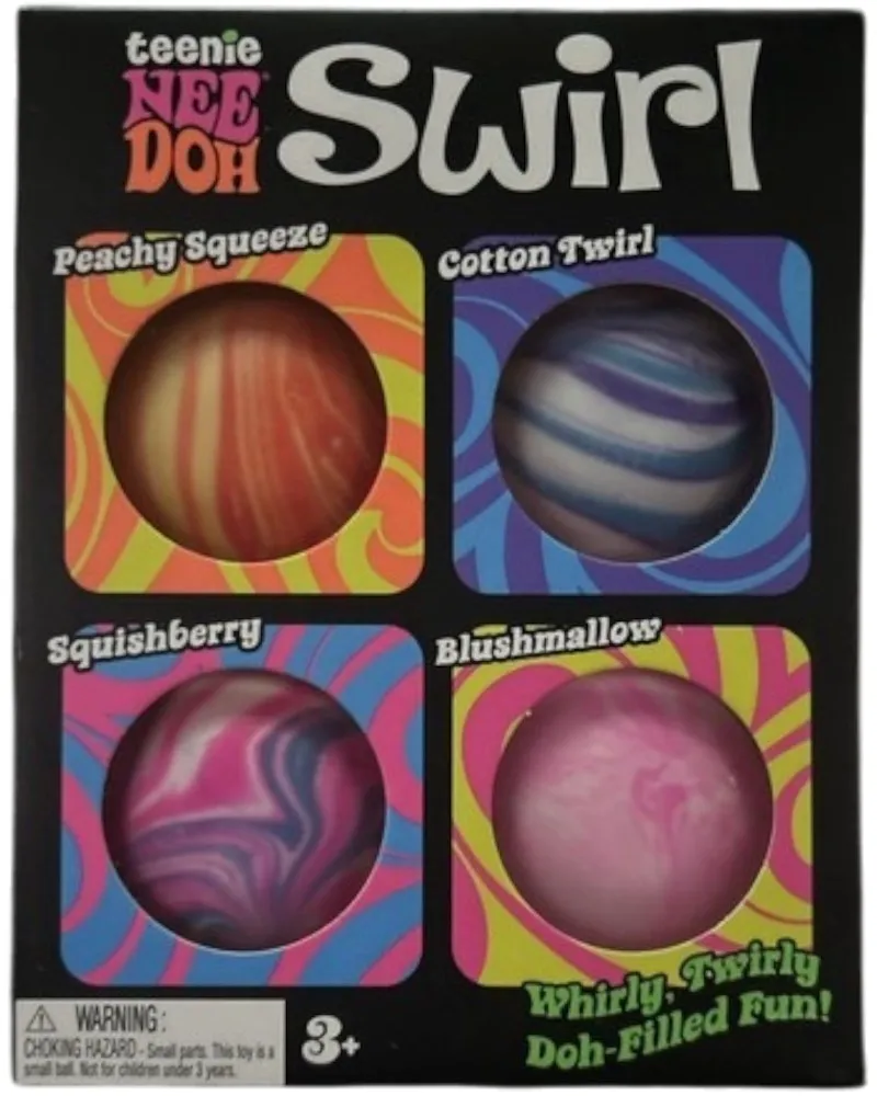 NeeDoh Teenie Swirl Squishy Fidget Toy Set of 4