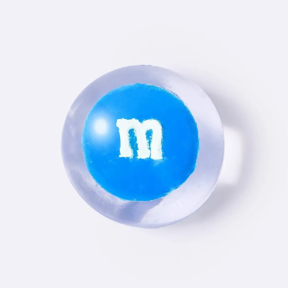 Nested Crystal Blue M&M Taba Squishy