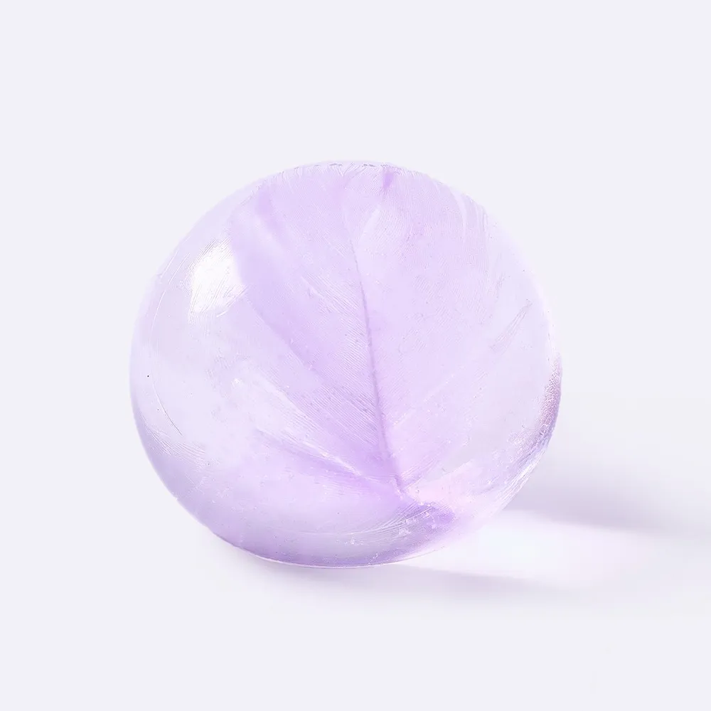 Nested Crystal Purple Feather Taba Squishy