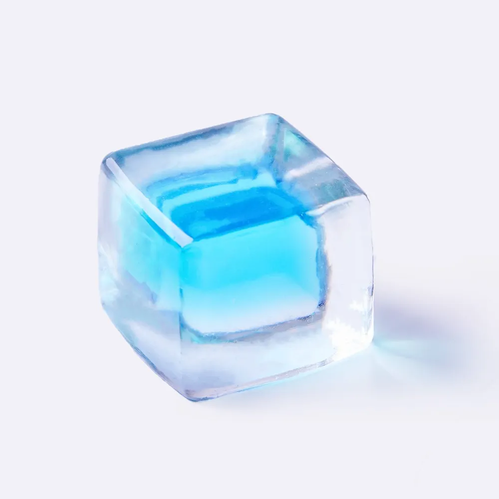 Nested Cyan Ice Cube Taba Squishy