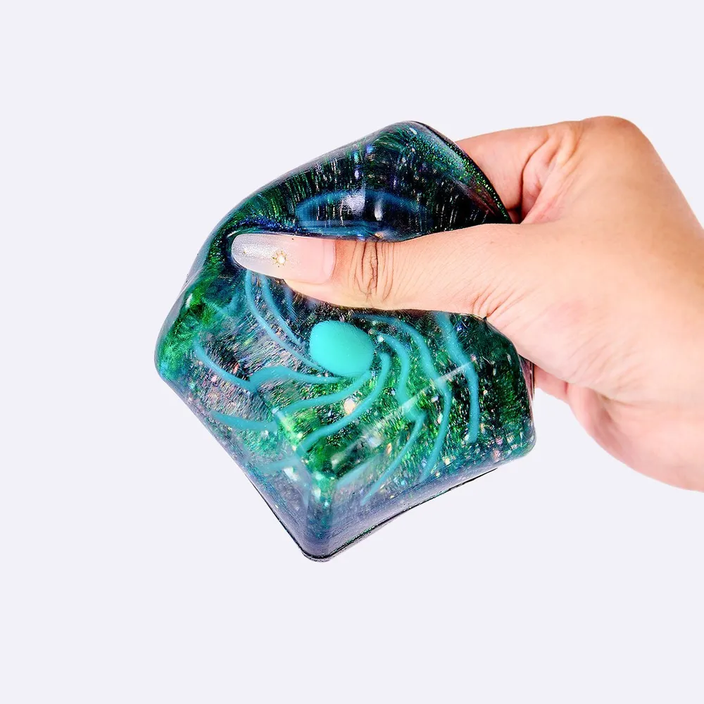 Nested Cyan Space Ice Cube Taba Squishy — photo 2