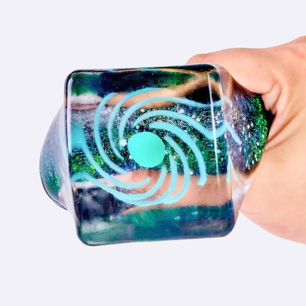 Nested Cyan Space Ice Cube Taba Squishy — photo 3
