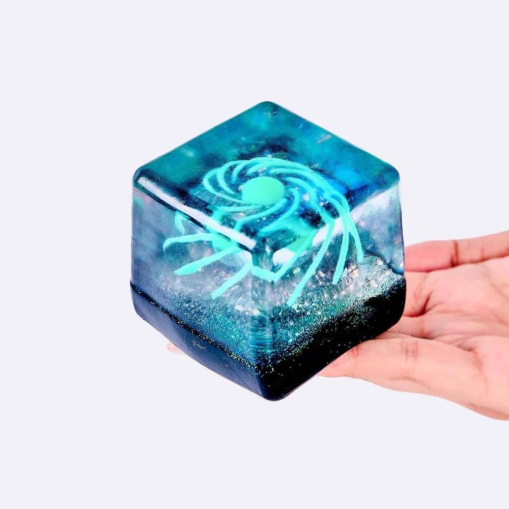 Nested Cyan Space Ice Cube Taba Squishy — photo 4
