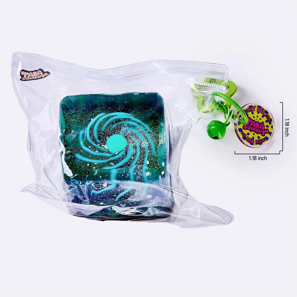 Nested Cyan Space Ice Cube Taba Squishy — photo 6
