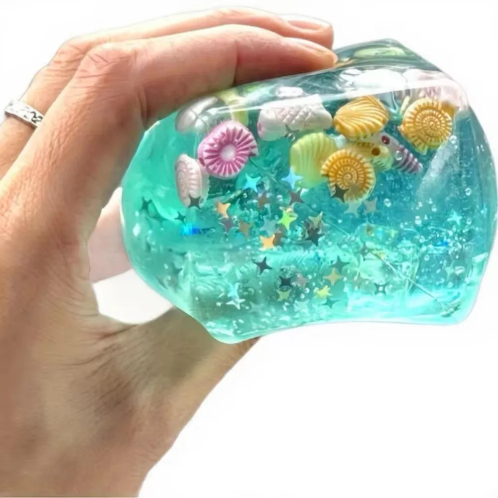 Needoh-Like Ocean Jelly Cube Squeeze Ball