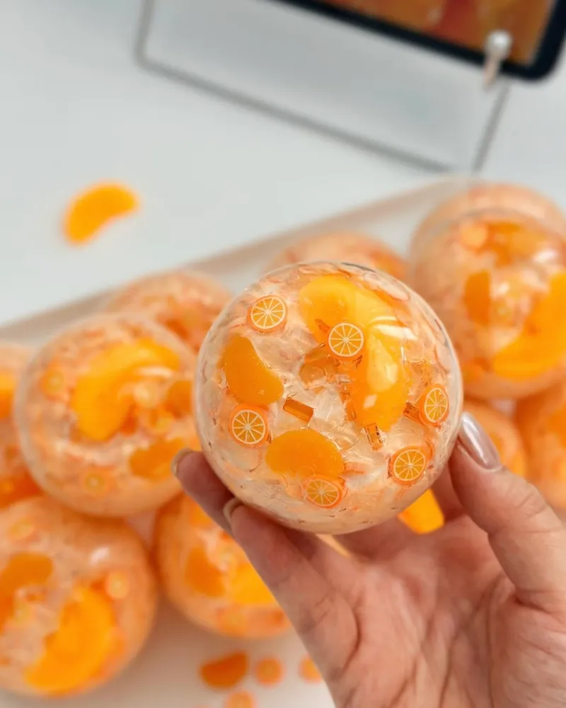 Orange Jelly Stress Ball Squishy Stress Relief Decompression Toy — photo 3