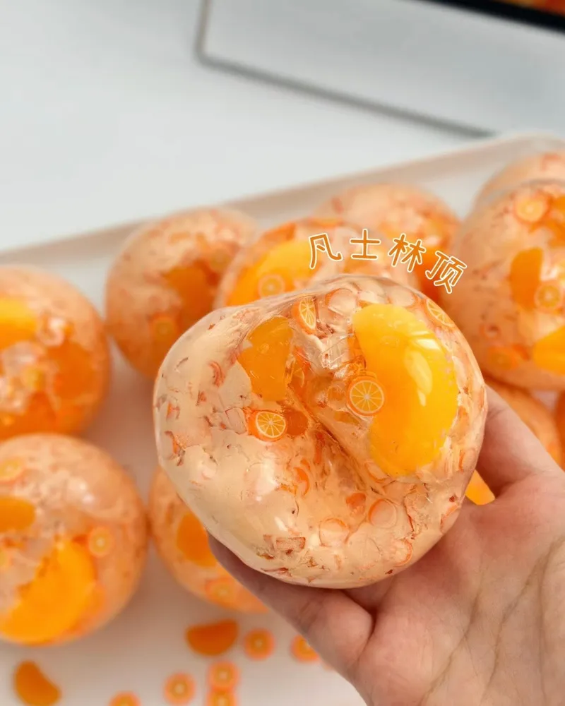Orange Jelly Stress Ball Squishy Stress Relief Decompression Toy — photo 4