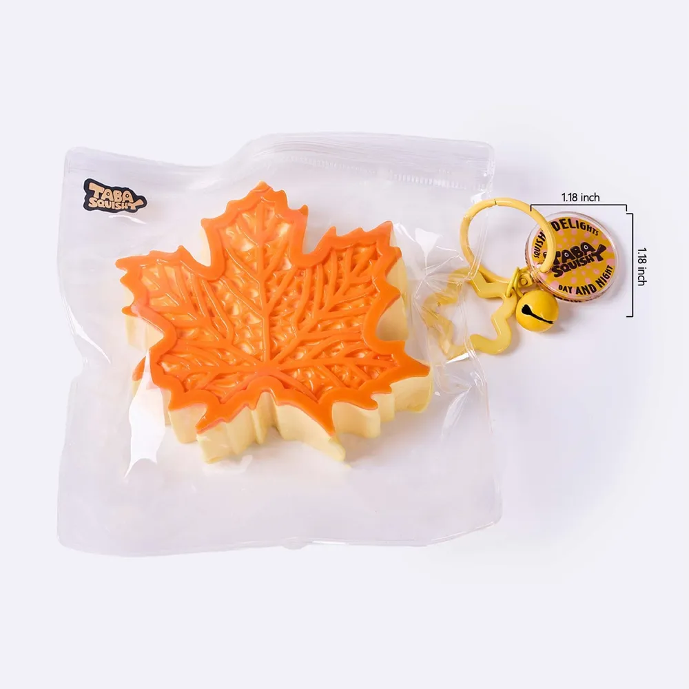 Orange Maple Leaf Taba Squishy — photo 6